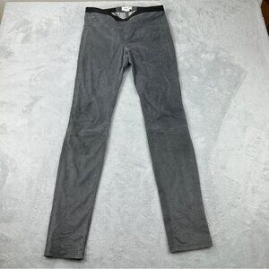 Helmut Lang Light Grey Lambskin Leather Pants Women’s Size 8 US